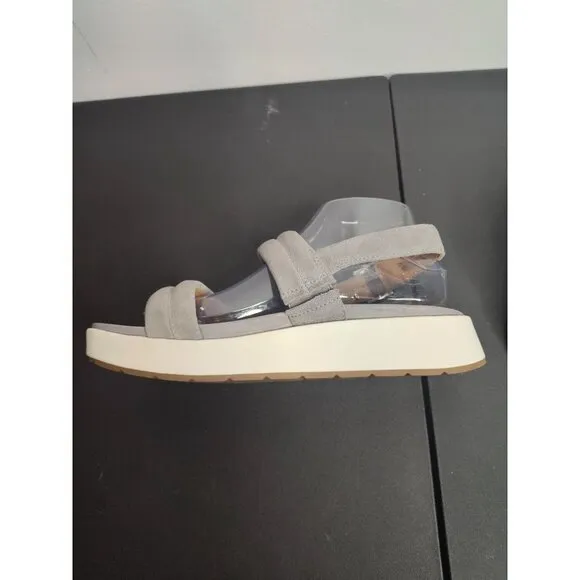 ☀️UGG Australia Lynnden Platform Gray Suede Strappy Sandals, size 8.5