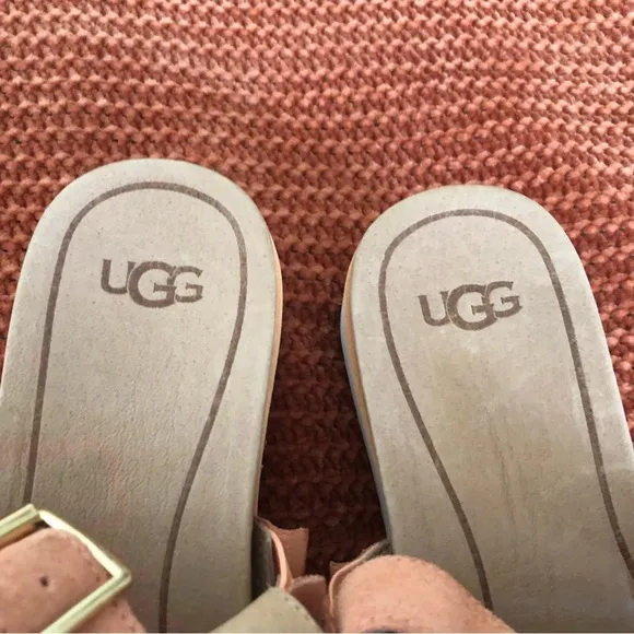 UGG Braelynn Leather Platform Sandals Size 7