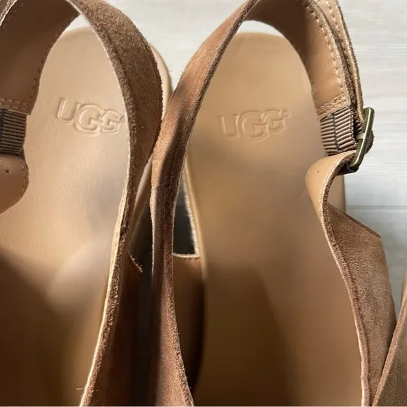 Ugg Camilla Chestnut Color Wedge Platform Sandals Size 9