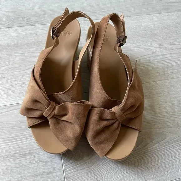 Ugg Camilla Chestnut Color Wedge Platform Sandals Size 9