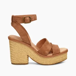 UGG Carine Leather Ankle Strap Leather Platform Sandals Size 11