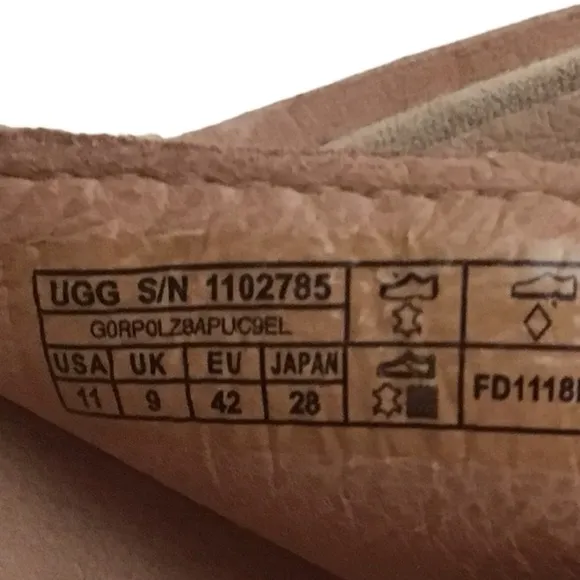 UGG Carine Leather Ankle Strap Leather Platform Sandals Size 11