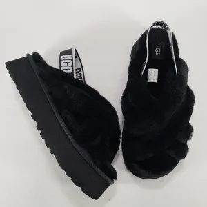 UGG Disco Cross Platform Slide Black Sandals Women Size 9