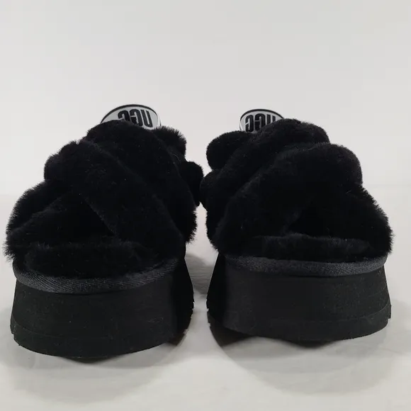 UGG Disco Cross Platform Slide Black Sandals Women Size 9