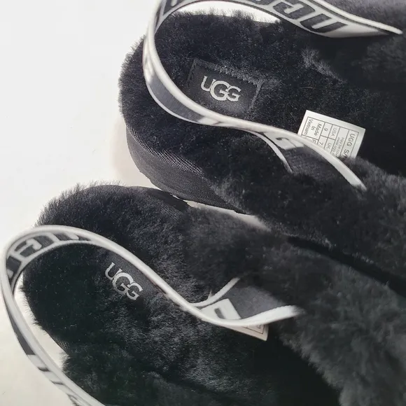 UGG Disco Cross Platform Slide Black Sandals Women Size 9