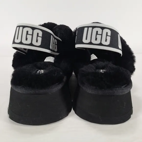 UGG Disco Cross Platform Slide Black Sandals Women Size 9
