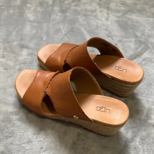 UGG Eirene Wedge Sandals, Brown Leather