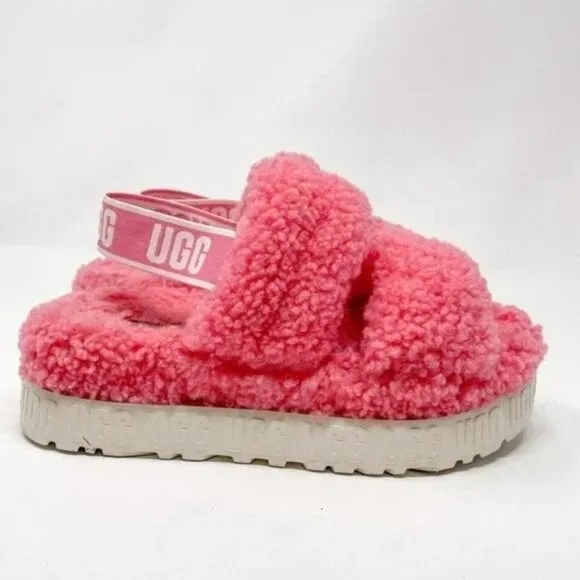UGG Fluffita Pink Platform Sandals