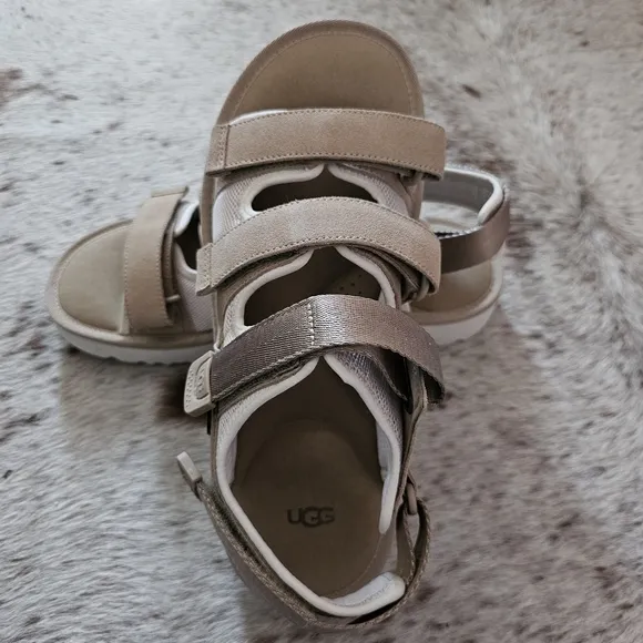 UGG Goldencoast Men's Multistrap Sandals in Beige Size 12 NEW