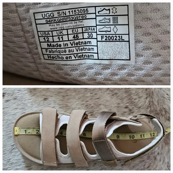 UGG Goldencoast Men's Multistrap Sandals in Beige Size 12 NEW