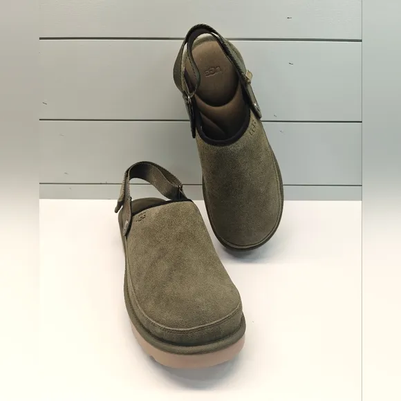 UGG Goldencoast Moss Green Suede Clogs Sandals Slippers Mule Men's 13