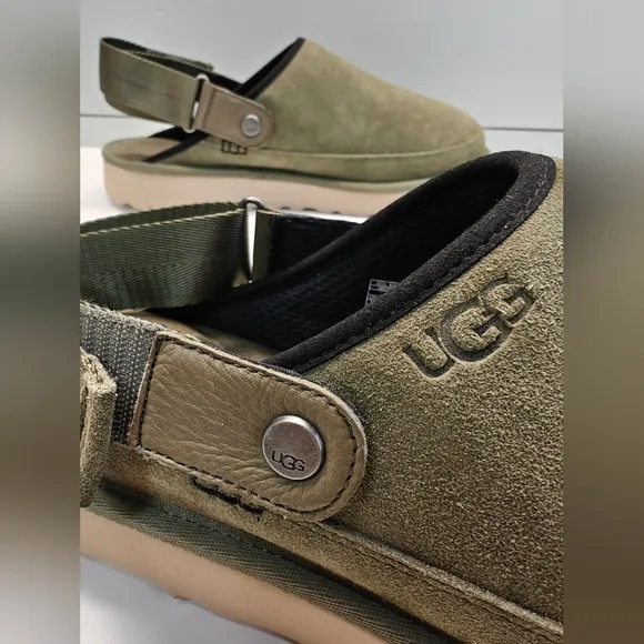 UGG Goldencoast Moss Green Suede Clogs Sandals Slippers Mule Men's 13