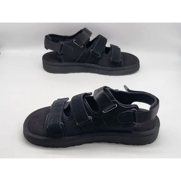 UGG Goldencoast Multistrap Black Mens Suede Sandals 1153095 Size 9