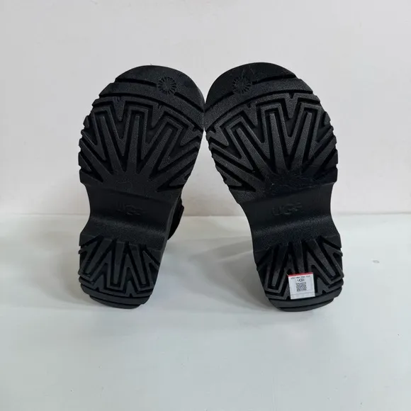 UGG GOLDENRISE BLACK STRAPPY PLATFORM SANDALS US 8