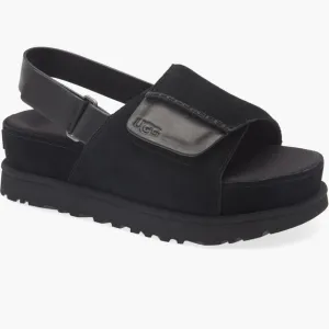 UGG GOLDENSTAR SLINGBACK  PLATFORM SANDALS SUEDE