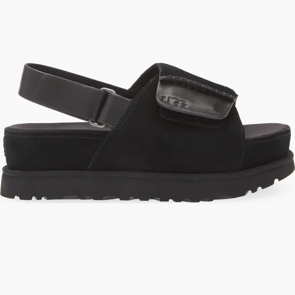 UGG GOLDENSTAR SLINGBACK  PLATFORM SANDALS SUEDE
