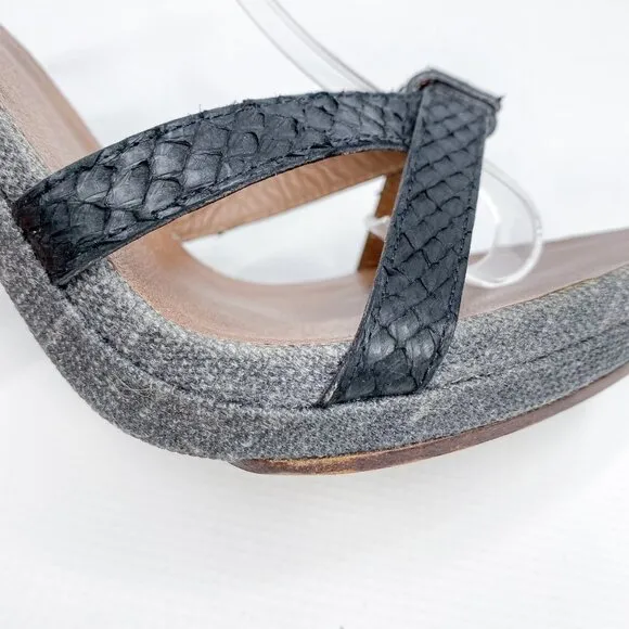 UGG Gray Open Toe Gjelina Platform Sandals 8.5