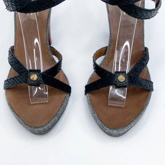 UGG Gray Open Toe Gjelina Platform Sandals 8.5