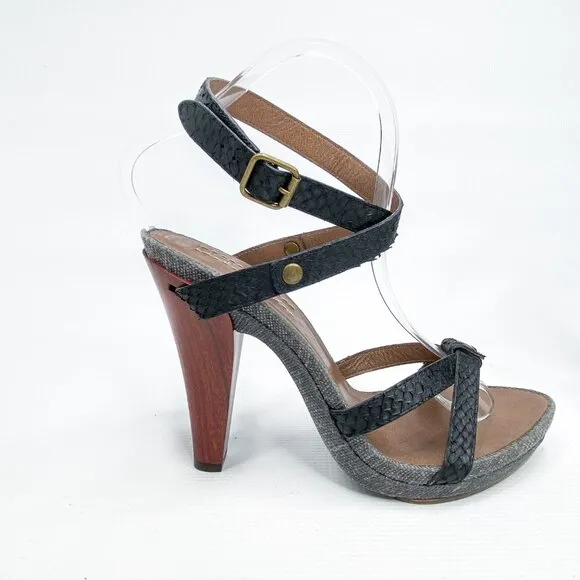 UGG Gray Open Toe Gjelina Platform Sandals 8.5