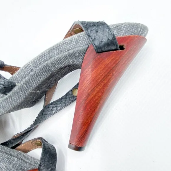 UGG Gray Open Toe Gjelina Platform Sandals 8.5