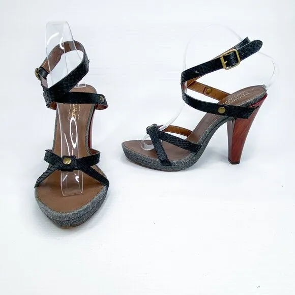 UGG Gray Open Toe Gjelina Platform Sandals 8.5