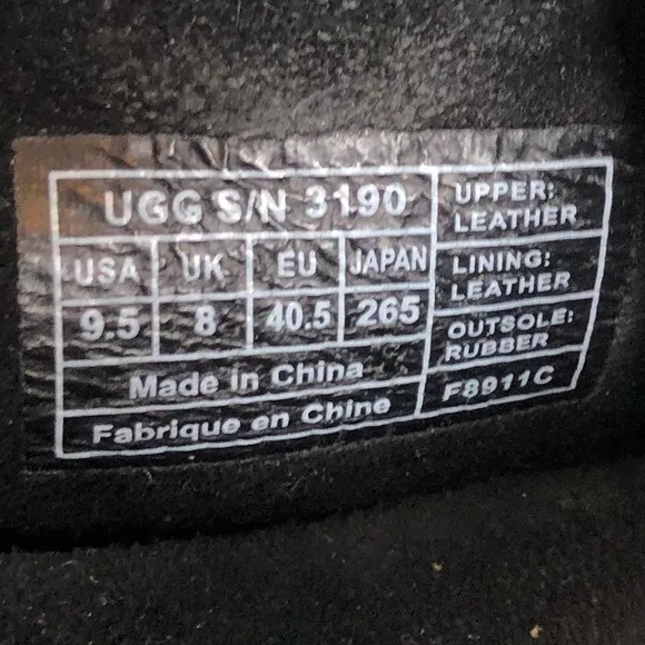 Ugg Hazel Black Suede Platform Wedge Size 9.5