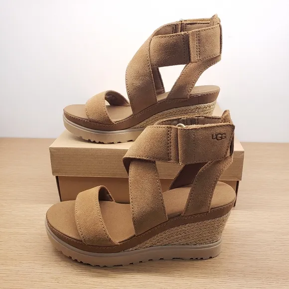 UGG Ileana Ankle Chestnut and Tan Women's Sandals