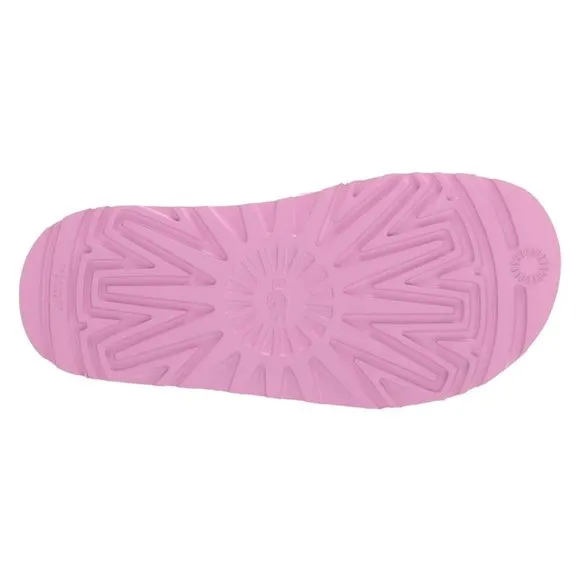 Ugg Laton Fur Logo Platform Slide Sandals