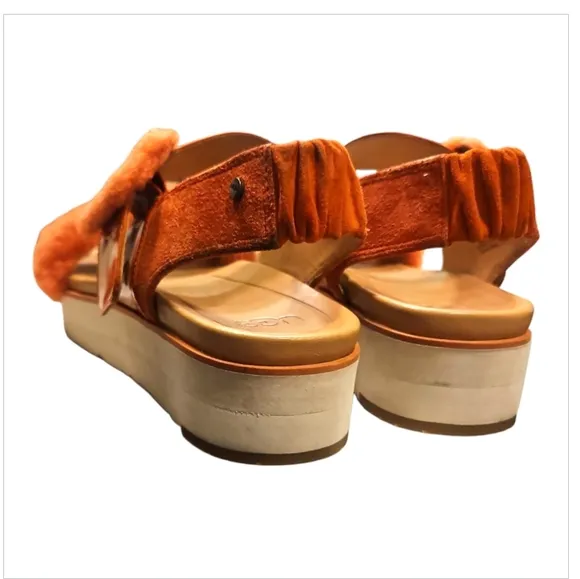 UGG | Le Fluff Orange Fuzzy Platform Sandals in Size US 11