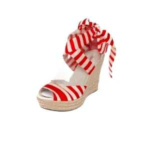 UGG Luciana Silk Tie Espadrille Wedge Sandals size 7