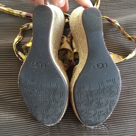 Ugg Lucianna Lemon Ikat Wedge Sandals