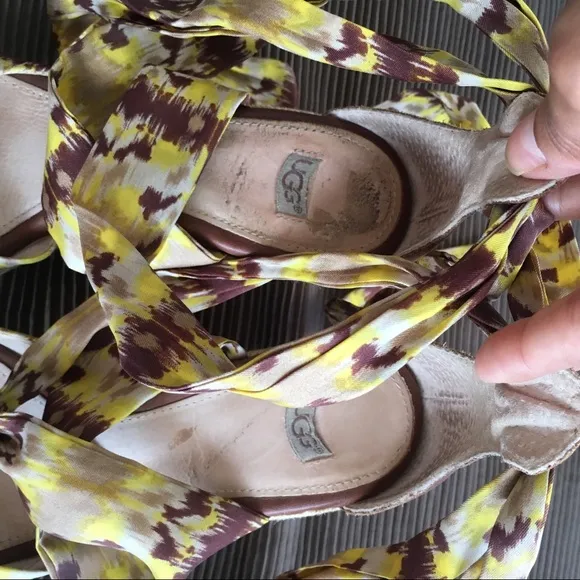 Ugg Lucianna Lemon Ikat Wedge Sandals