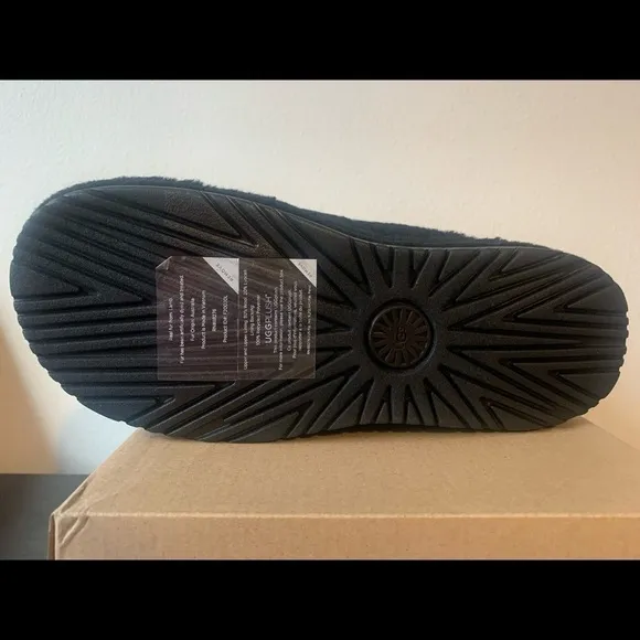 UGG Men Fluff You Black Slipper Sz 9, 10, 11 New Without Box # Slides Sandals.
