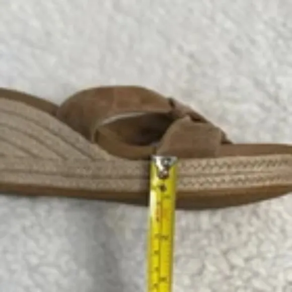 UGG Niyomee Chestnut Espadrille Wedge Sandals | Size 8
