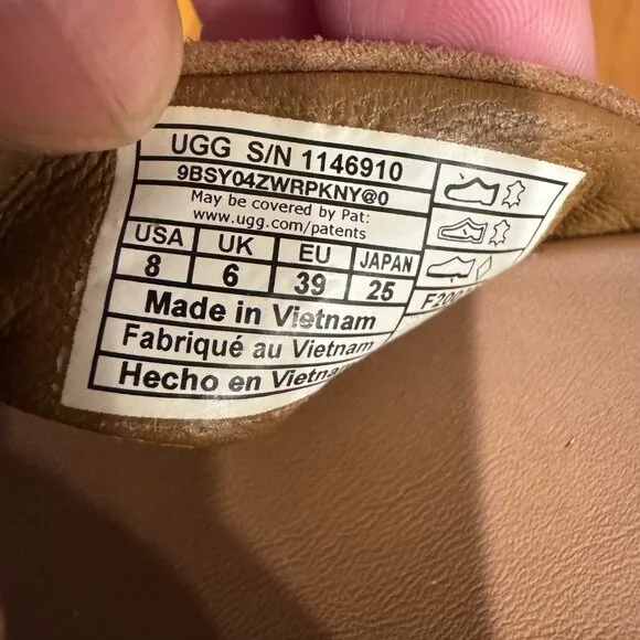 UGG Niyomee Chestnut Espadrille Wedge Sandals | Size 8