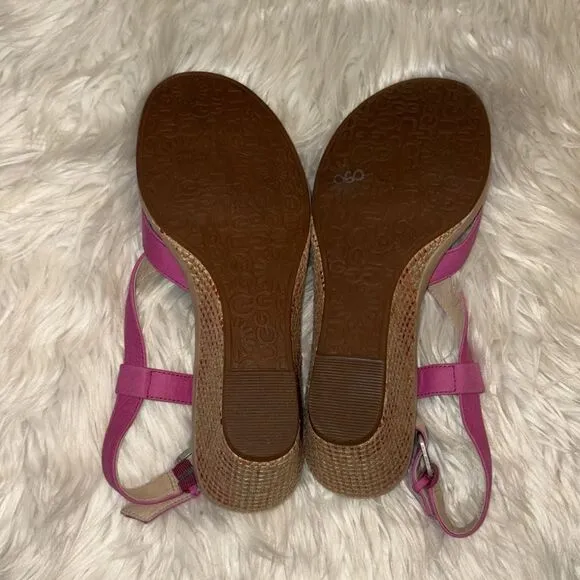 Ugg Pink Gaiana Wedge Sandals