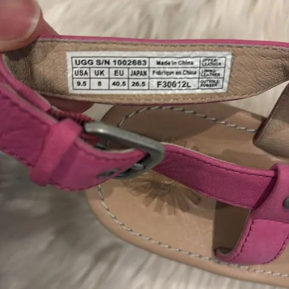Ugg Pink Gaiana Wedge Sandals