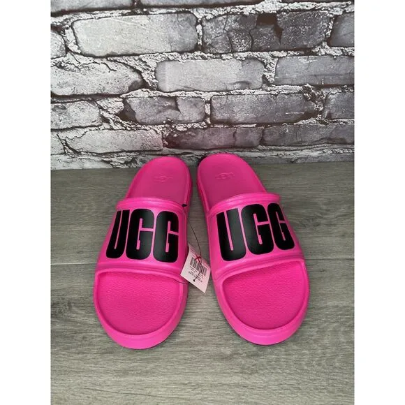 UGG WILCOX SLIDE Pink Rubber Light Waterproof Sport Sandals Men Sz 11M US/44EU
