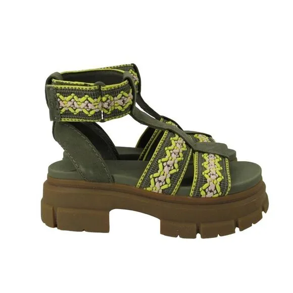 UGG Women's Ashton Heritage Braid Platform Sandals in Burnt Olive SZ 9
