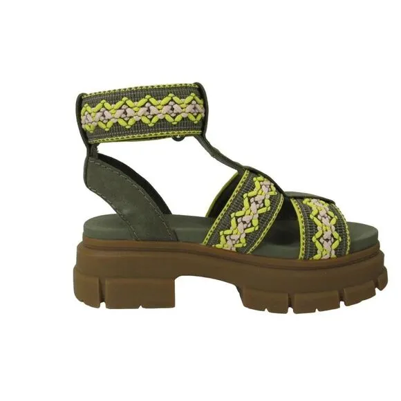 UGG Women's Ashton Heritage Braid Platform Sandals in Burnt Olive SZ 9