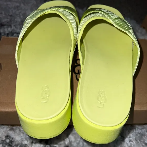 UGG Womens Emily Mesh Lime Green Sandals size 6M