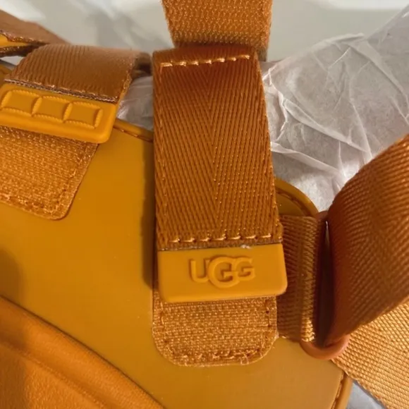 UGG Women's GoldenRise Orange Platform Sandals 7