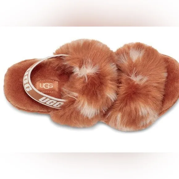 🧡UGG- Women’s Oh Yeah Spots in Natural Sandals, US:10, New