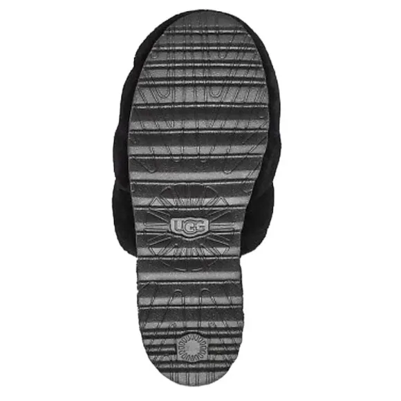 UGG Women's Super FluffSlipper Slingback Sandals (Black)