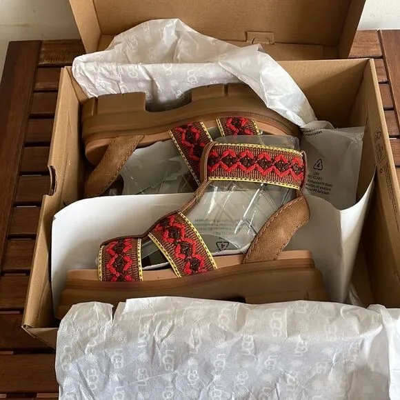 UGG Ashton Heritage Braid Sandals Chestnut USA Women Size 8/UK 6/EU 39