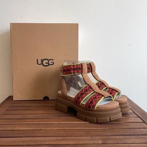 UGG Ashton Heritage Braid Sandals Chestnut USA Women Size 8/UK 6/EU 39