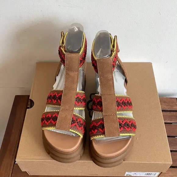 UGG Ashton Heritage Braid Sandals Chestnut USA Women Size 8/UK 6/EU 39