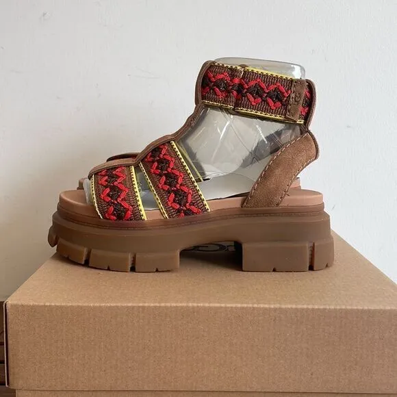 UGG Ashton Heritage Braid Sandals Chestnut USA Women Size 8/UK 6/EU 39
