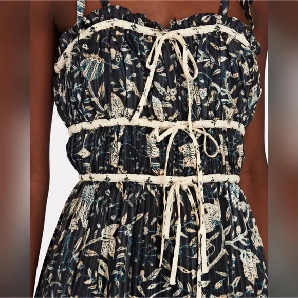 ULLA JOHNSON Indah Printed Midi Dress Sz 10