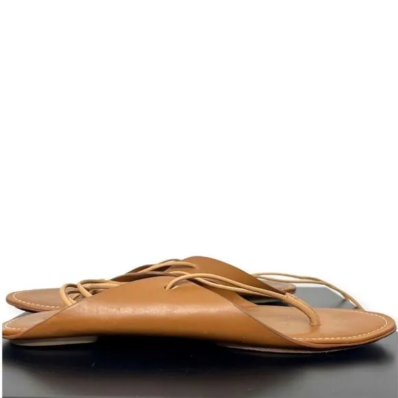 Ulla Johnson Saddle Brown Aidy Sandals Brown Leather Lace Up Size 40/ US 10
